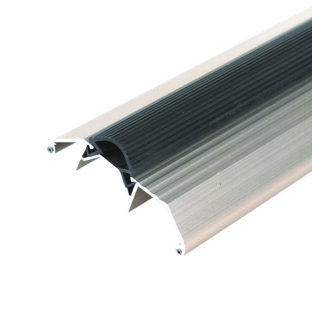 Satin Nickel Aluminum Threshold with Vinyl Seal X1707