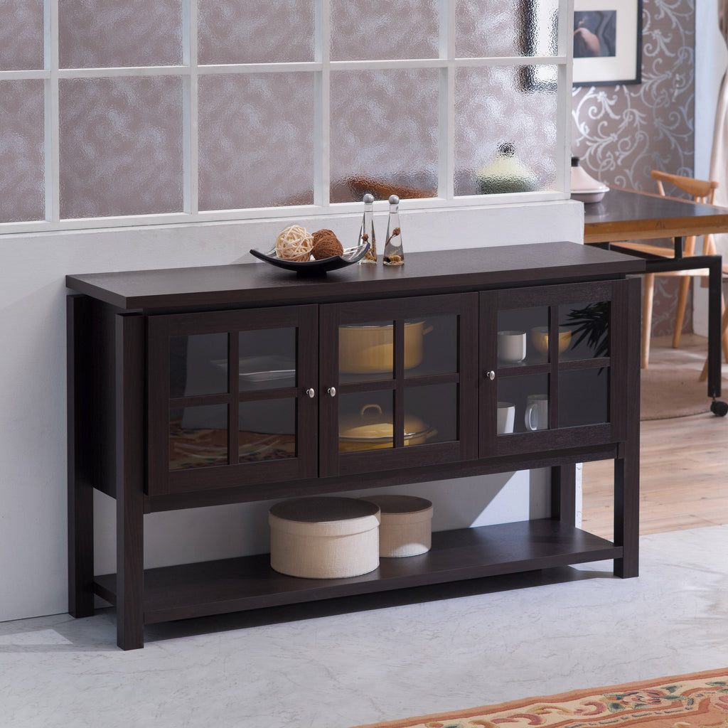 Gray Contemporary Buffet Table P589815