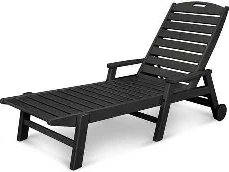 Nautical Chaise with Arms & Wheels Z90187
