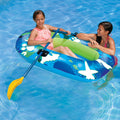 59" Blue and Lime Green Inflatable Swimming Pool Boat I121818