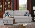 Sectional with Storage Chaise & Cupholder Armrest B9301